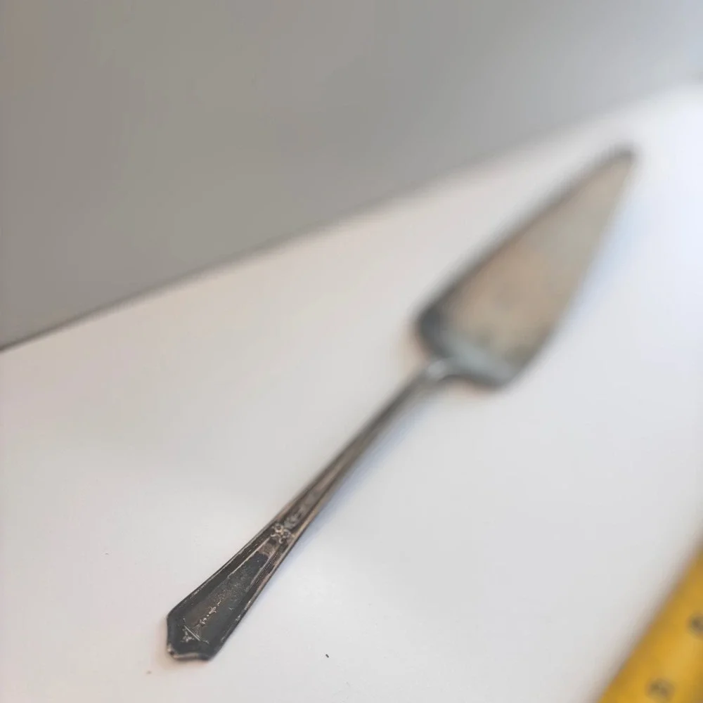 Vintage Silver Plated Ornate Cake Server Pie Server Floral Engraved Server